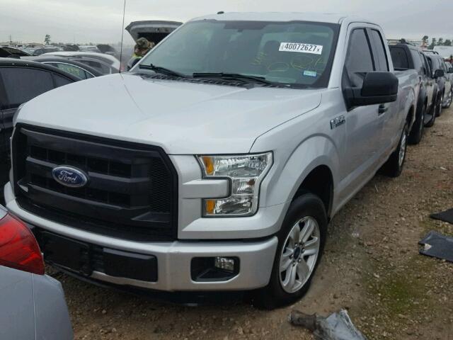 1FTEX1C80FKE36479 - 2015 FORD F150 SUPER SILVER photo 2