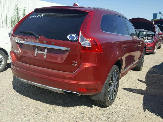 YV449MRM0G2918458 - 2016 VOLVO XC60 T6 RED photo 4