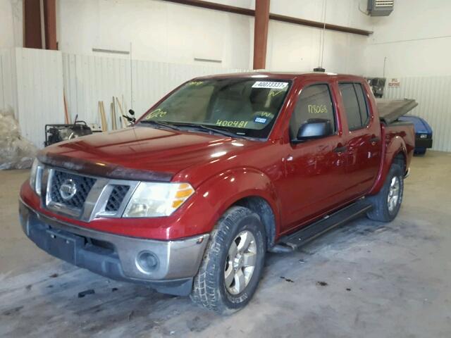 1N6AD0ER6AC400481 - 2010 NISSAN FRONTIER MAROON photo 2