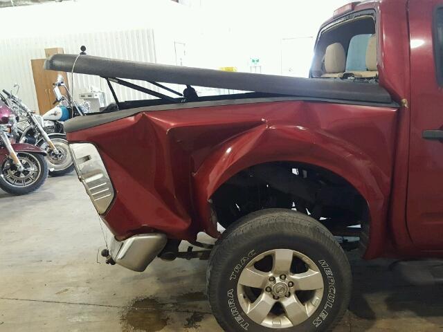 1N6AD0ER6AC400481 - 2010 NISSAN FRONTIER MAROON photo 9