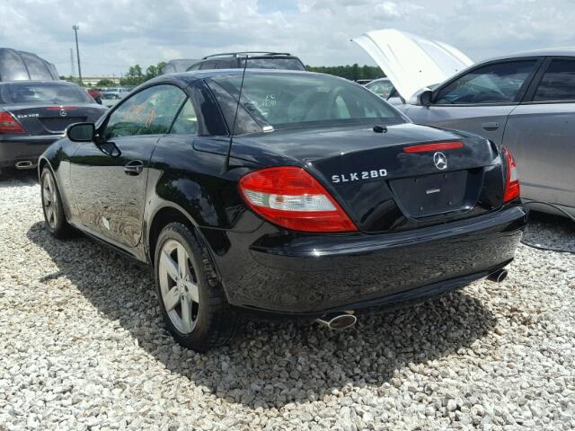 WDBWK54F76F085858 - 2006 MERCEDES-BENZ SLK 280 BLACK photo 3