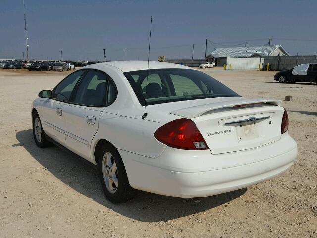 1FAFP55232A245049 - 2002 FORD TAURUS SES WHITE photo 3