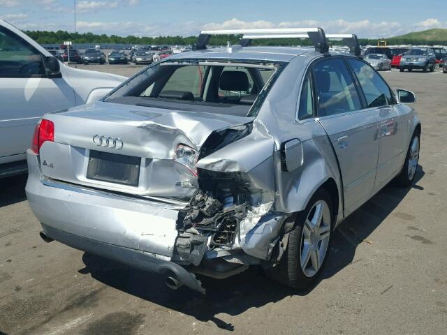 WAUDF78E16A074651 - 2006 AUDI A4 2.0T QU SILVER photo 4