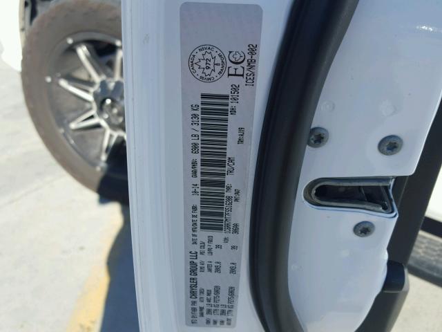 1C6RR7MT7FS516208 - 2015 RAM 1500 SPORT WHITE photo 10