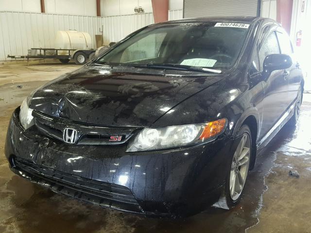 2HGFA55537H703463 - 2007 HONDA CIVIC SI BLACK photo 2