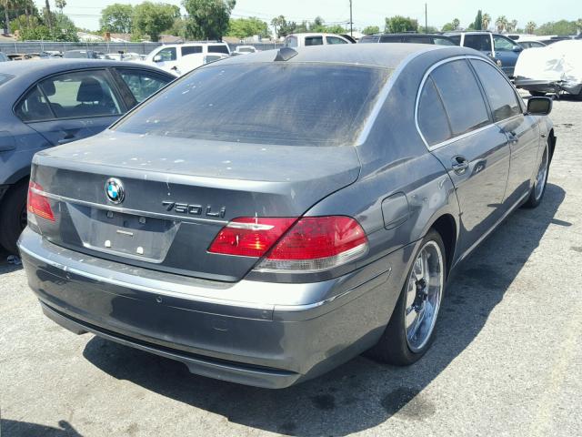 WBAHN83517DT65555 - 2007 BMW 750 GRAY photo 4