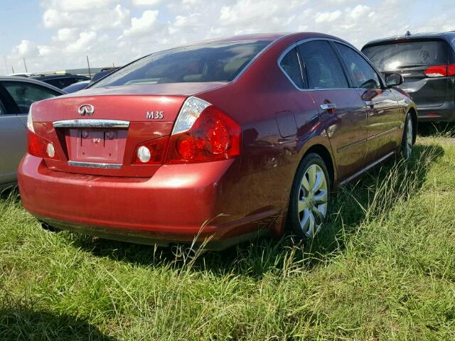 JNKAY01E67M312607 - 2007 INFINITI M35 RED photo 4