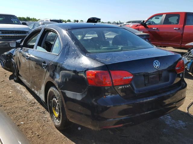 3VW2K7AJ1BM077380 - 2011 VOLKSWAGEN JETTA BASE Սև լուսանկար 3