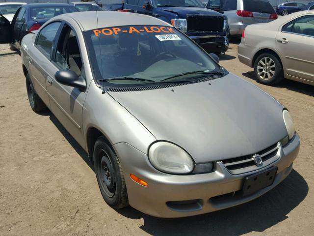 1B3ES26C72D651619 - 2002 DODGE NEON TAN photo 1