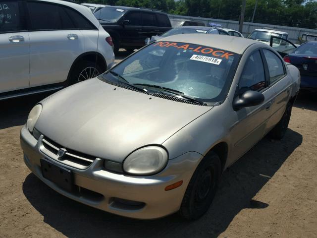 1B3ES26C72D651619 - 2002 DODGE NEON TAN photo 2