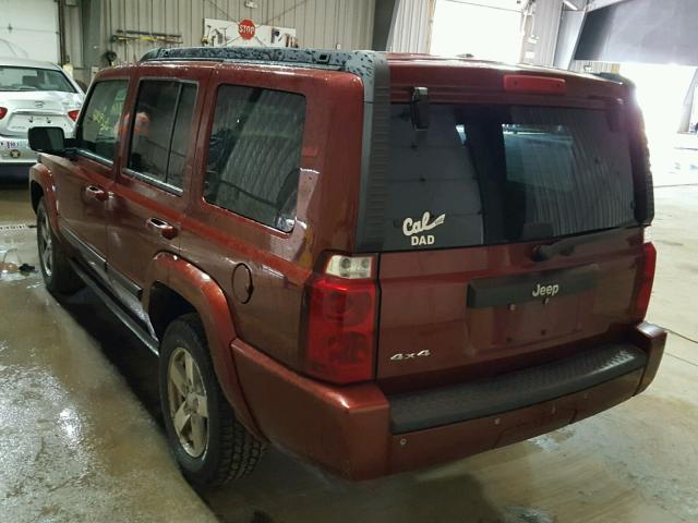 1J8HG48K38C220666 - 2008 JEEP COMMANDER ბურგუნდია ფოტო 3