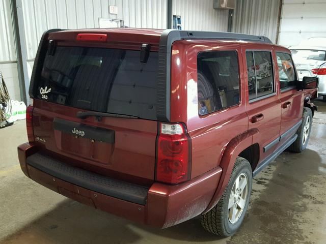 1J8HG48K38C220666 - 2008 JEEP COMMANDER ბურგუნდია ფოტო 4