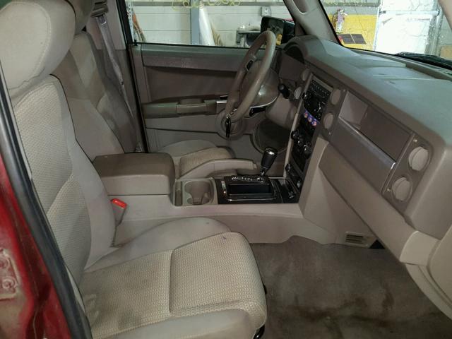 1J8HG48K38C220666 - 2008 JEEP COMMANDER ბურგუნდია ფოტო 5