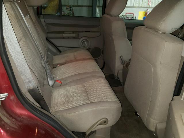 1J8HG48K38C220666 - 2008 JEEP COMMANDER ბურგუნდია ფოტო 6