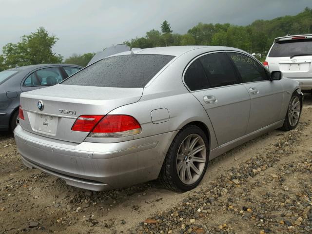 WBAHL83506DT07280 - 2006 BMW 750 I SILVER photo 4