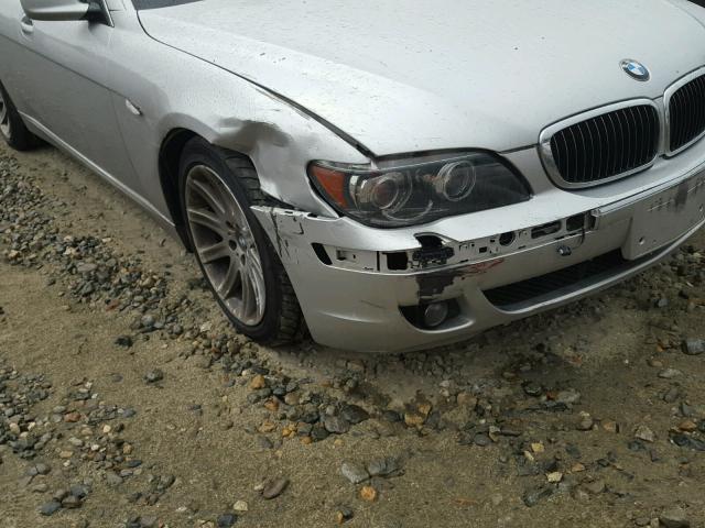 WBAHL83506DT07280 - 2006 BMW 750 I SILVER photo 9