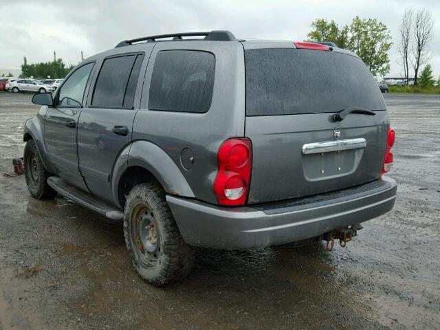 1D4HB48N66F148666 - 2006 DODGE DURANGO SL CHARCOAL photo 3