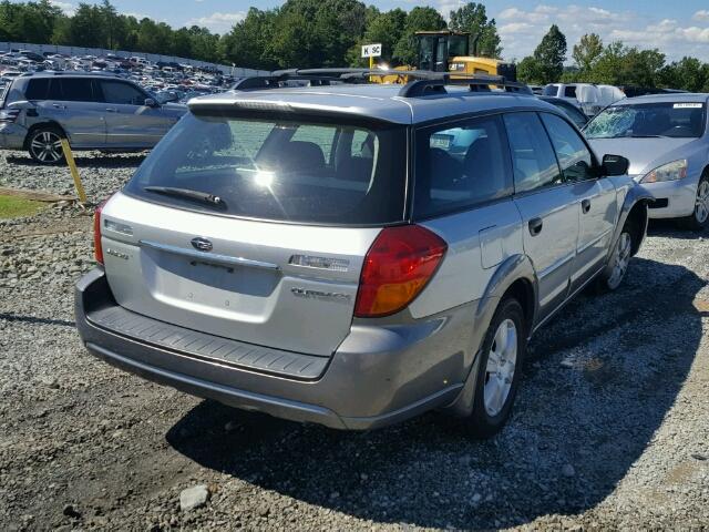 4S4BP61C857309175 - 2005 SUBARU LEGACY OUT SILVER photo 4