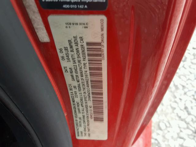 3VWRW31C46M423974 - 2006 VOLKSWAGEN NEW BEETLE Qırmızı foto 10