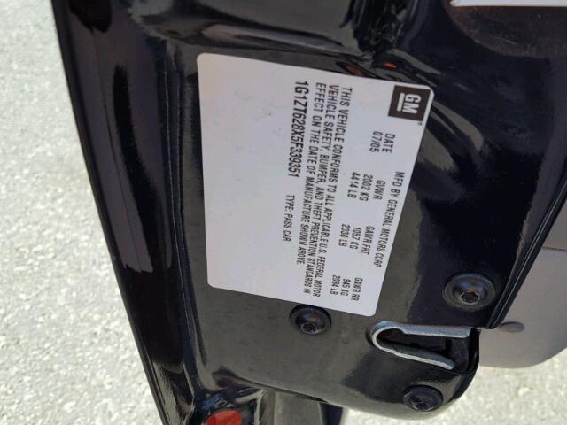 1G1ZT628X5F339351 - 2005 CHEVROLET MALIBU MAX 黑色 照片 10