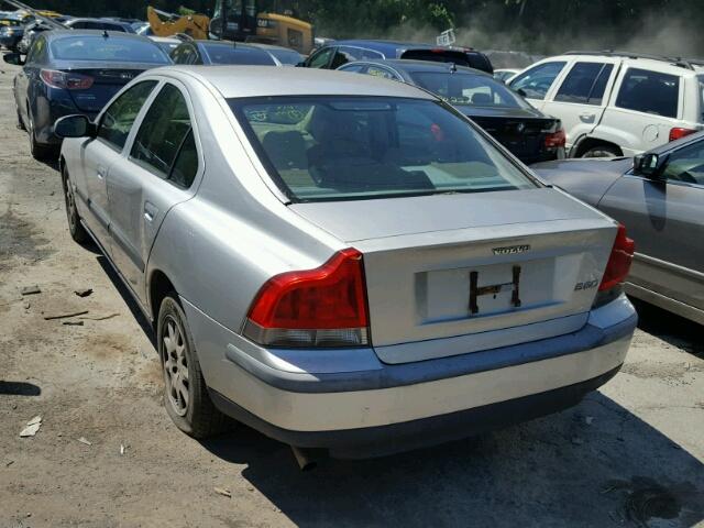 YV1RS61R922104201 - 2002 VOLVO S60 Plata foto 3