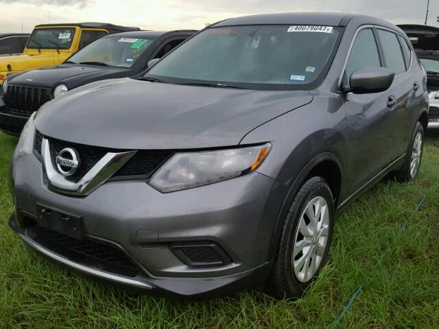 KNMAT2MTXGP644425 - 2016 NISSAN ROGUE GRAY photo 2