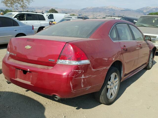 2G1WB5E36F1171006 - 2015 CHEVROLET IMPALA LIM RED photo 4