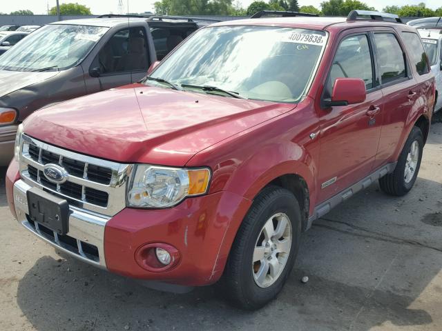 1FMCU04128KD83651 - 2008 FORD ESCAPE LIM RED photo 2