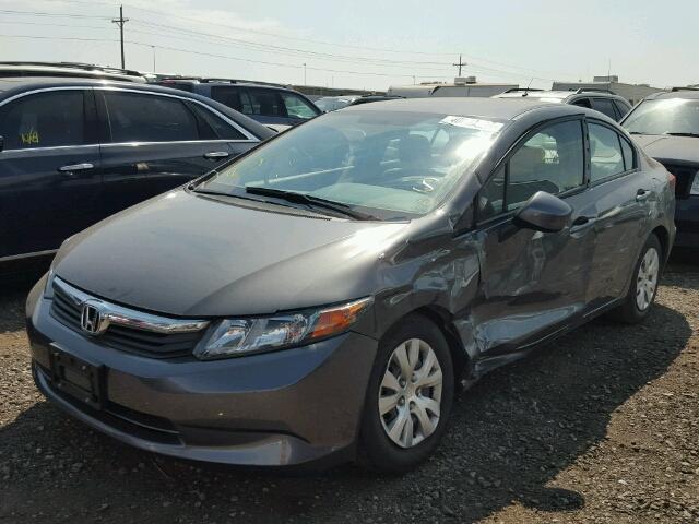 2HGFB2F53CH599724 - 2012 HONDA CIVIC CHARCOAL photo 2