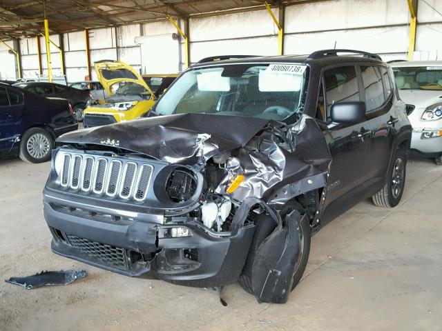 ZACCJAAT6GPE37854 - 2016 JEEP RENEGADE S GRAY photo 2