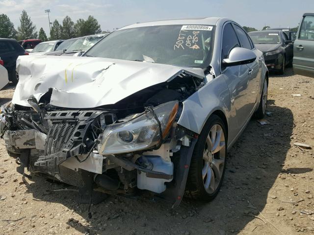 2G4GV5GV1D9249977 - 2013 BUICK REGAL GS SILVER photo 2