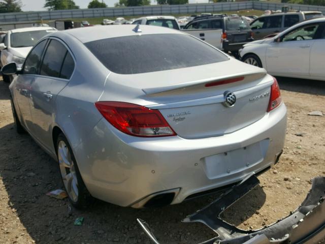 2G4GV5GV1D9249977 - 2013 BUICK REGAL GS SILVER photo 3