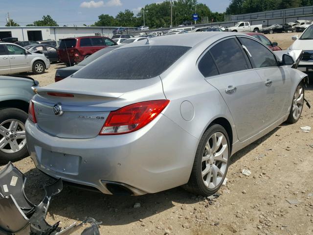 2G4GV5GV1D9249977 - 2013 BUICK REGAL GS SILVER photo 4