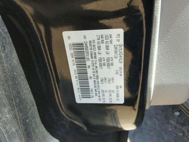 1D4HB58D35F611651 - 2005 DODGE DURANGO LI BLACK photo 10