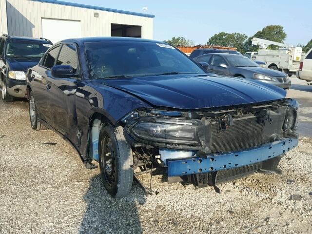 2C3CDXHG0GH186886 - 2016 DODGE CHARGER BLUE photo 1