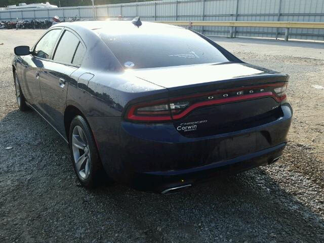 2C3CDXHG0GH186886 - 2016 DODGE CHARGER BLUE photo 3