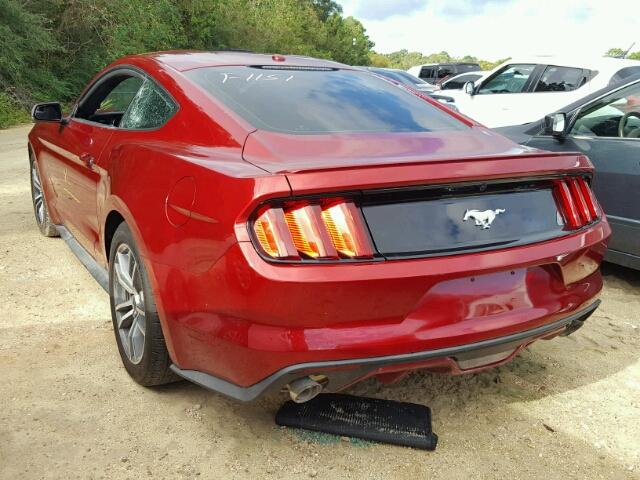 1FA6P8TH9F5352386 - 2015 FORD MUSTANG RED photo 3