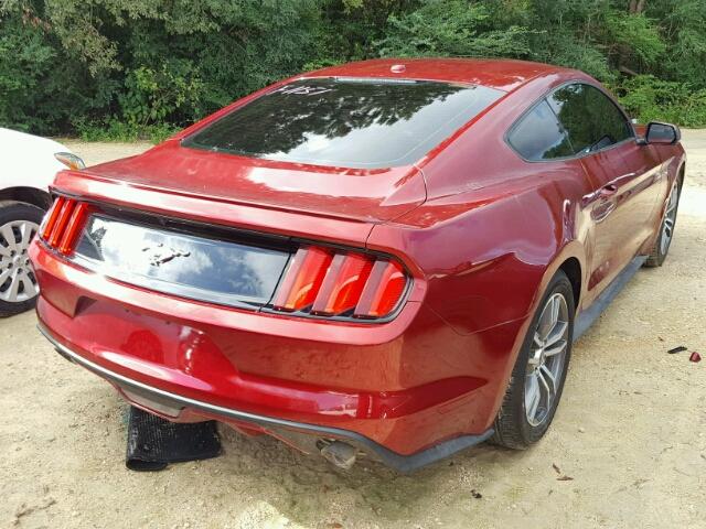 1FA6P8TH9F5352386 - 2015 FORD MUSTANG RED photo 4