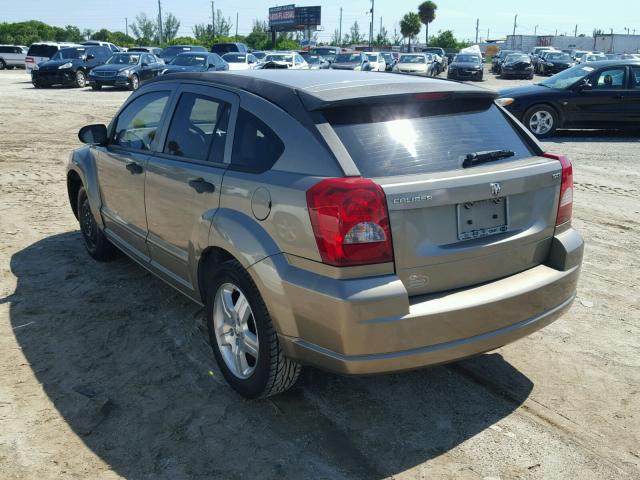 1B3HB48BX7D329786 - 2007 DODGE CALIBER SX GOLD photo 3