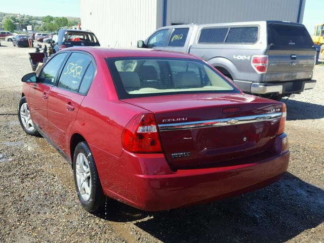 1G1ZS58N17F111526 - 2007 CHEVROLET MALIBU LS წითელი ფოტო 3
