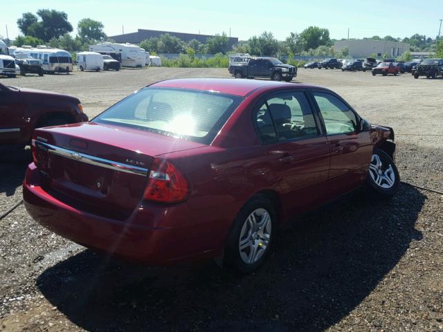 1G1ZS58N17F111526 - 2007 CHEVROLET MALIBU LS წითელი ფოტო 4
