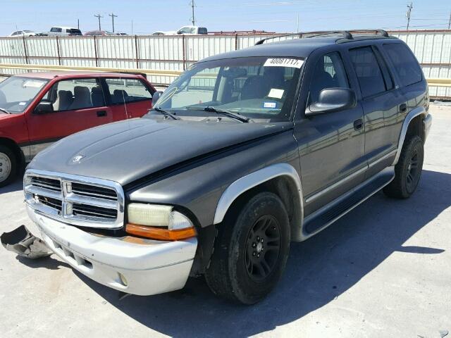 1B4HS58N22F155642 - 2002 DODGE DURANGO SL GRAY photo 2