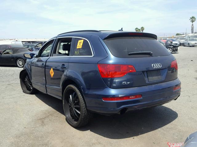 WA1EY74L37D072772 - 2007 AUDI Q7 3.6 QUA BLUE photo 3