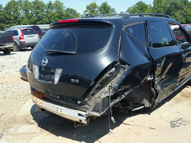 JN8AZ08T15W305170 - 2005 NISSAN MURANO SL BLACK photo 9