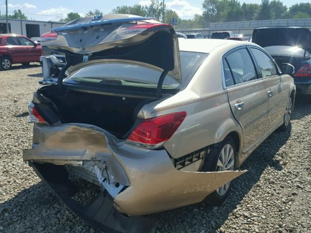 4T1BK3DB0BU412572 - 2011 TOYOTA AVALON BAS GOLD photo 4