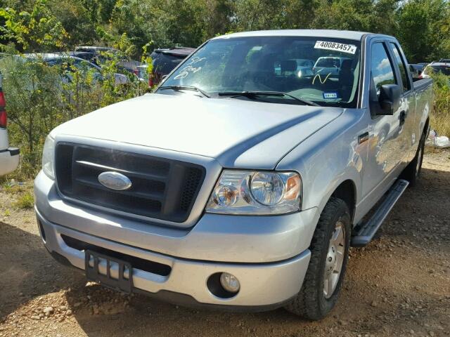 1FTRX12W17KC60240 - 2007 FORD F150 SILVER photo 2