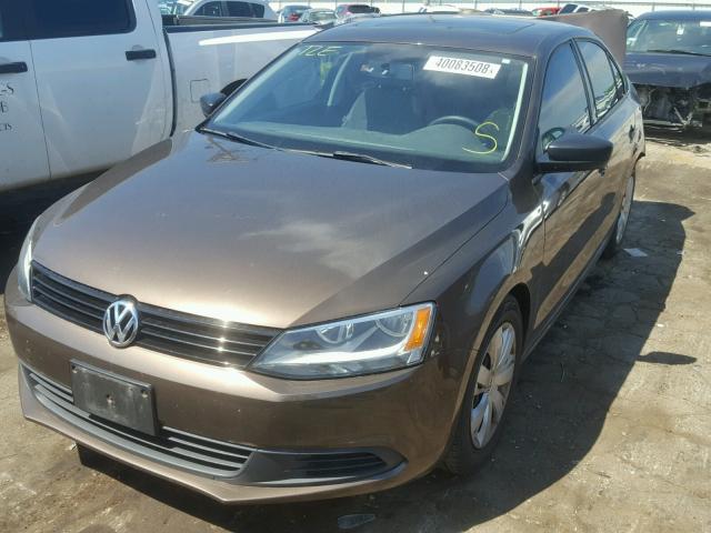 3VW2K7AJ4CM345677 - 2012 VOLKSWAGEN JETTA BASE Շագանակագույն լուսանկար 2