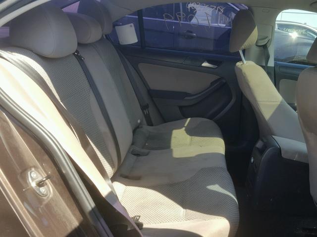 3VW2K7AJ4CM345677 - 2012 VOLKSWAGEN JETTA BASE Շագանակագույն լուսանկար 6