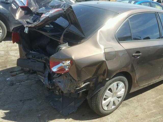 3VW2K7AJ4CM345677 - 2012 VOLKSWAGEN JETTA BASE Շագանակագույն լուսանկար 9