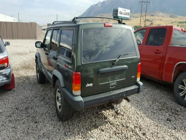 1J4FJ68S5WL232742 - 1998 JEEP CHEROKEE S GREEN photo 3